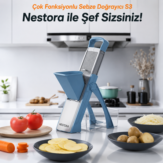 Nestora 4'ü 1 Arada Akıllı Sebze & Meyve Kesme Seti